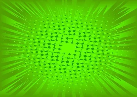 Simple retro comic background with rays and halftone dots, cartoon pop art st Illustrazione stock