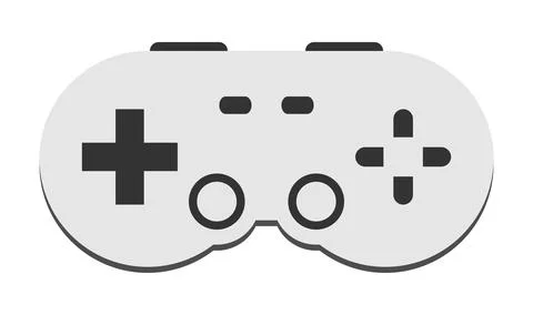 Simple retro game controller symbol isolated on white イラスト素材