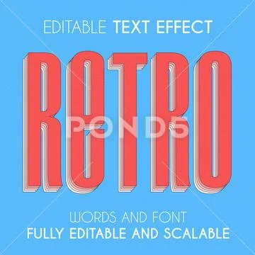 Simple Retro Text Effect for Promotional Banner or Poster Modello PSD