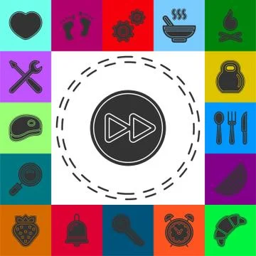Simple Rewind Vector Icon Stock-Illustration