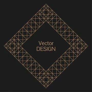Simple rhombus frame Stockillustratie