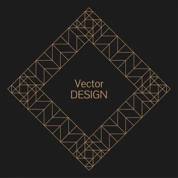 Simple rhombus frame Stockillustratie