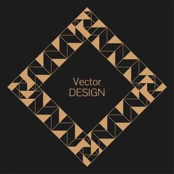 Simple rhombus frame Stock Illustration