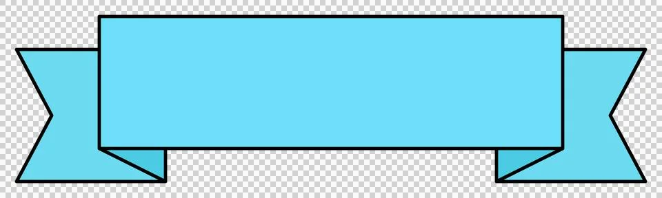 Simple ribbon shape title background (light blue) Stock Illustration