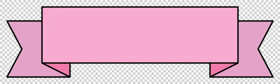 Simple ribbon shape title background (pink) Stock Illustration