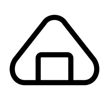 Simple rice ball icon. Vector. Illustrazione stock