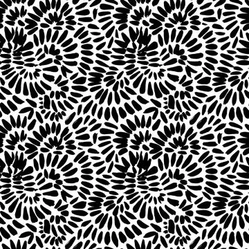 Simple rice grain hand drawn seamless pattern. Stock Illustration