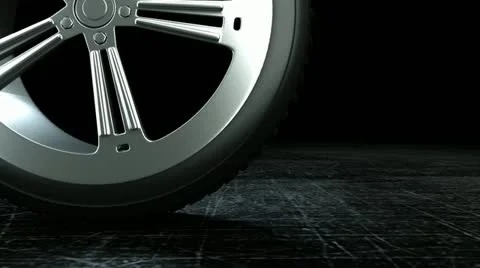Simple rim in rotation as background Stock Footage 12677084