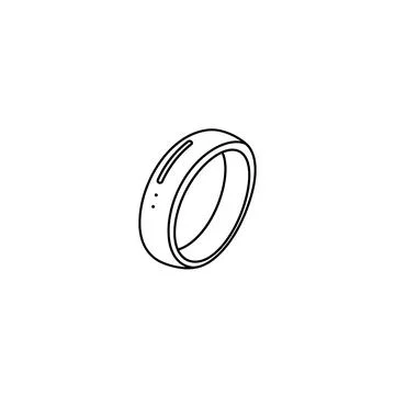Simple ring outline graphic element Stock Illustration
