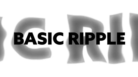 Simple Ripple Black on White Title Intro Stock After Effects