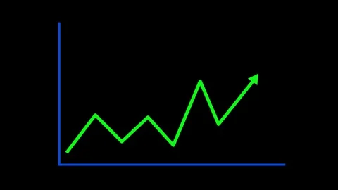 Simple rising line chart with arrow business growth progress and positive f.. Stock Footage 337178123