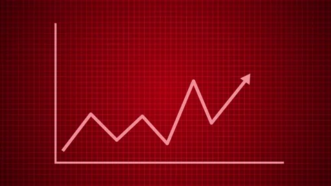 Simple rising line chart with arrow business growth progress and positive f.. Stock Footage 337178151