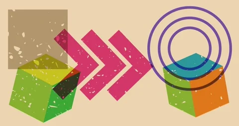 Simple Risograph design backdrop animation Stock Footage 281531559