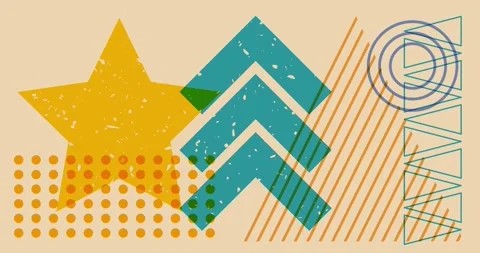 Simple Risograph design backdrop video Stock Footage 281531562