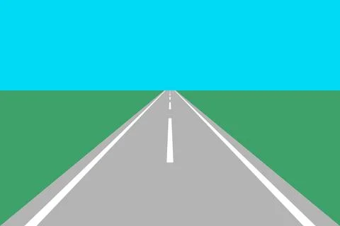 Simple road and sky background with perspective Stock Illustration