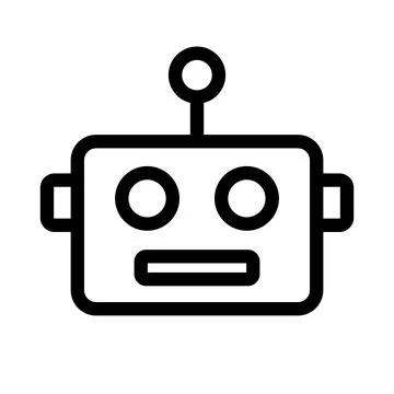 Simple robot icon. Bot. Vector. Stock Illustration