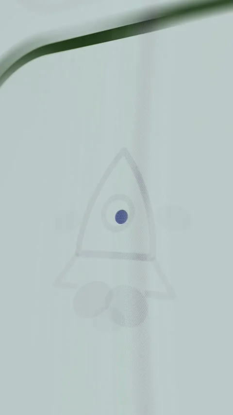 Simple rocket illustration with animated movement Stock Footage 335898170