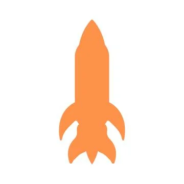 Simple rocket illustration technology design Stock Illustration