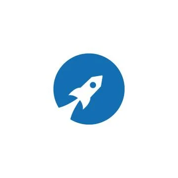 Simple rocket logo icon vector template Stock Illustration