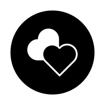 Simple romantic heart cloud graphic, expressing love and affection with min.. Stock Illustration