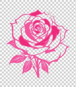 A simple rose icon vector style Illustrazione stock