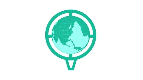 Simple rotating 3d earth globe animation Stock Footage 316710351