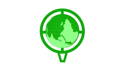 Simple rotating 3d earth globe animation Stock Footage 316710366