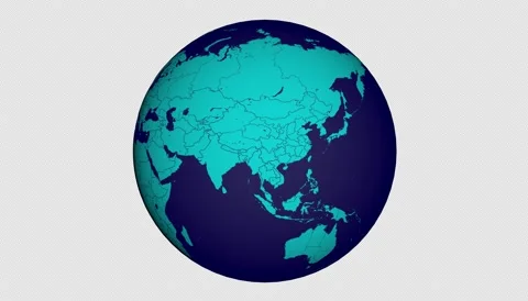 A Simple Rotating Globe in 4K - ALPHA Included 動画素材 159008434