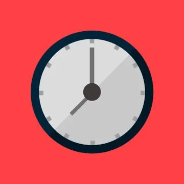 Simple Round Clock 库存插图