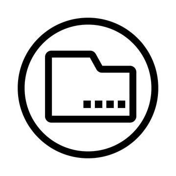 Simple round folder icon. Vector. イラスト素材