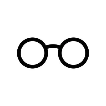 Simple round glasses accessory. Vector. Stock Illustration