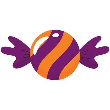 Simple round Halloween candy minimal flat vector 스톡 일러스트