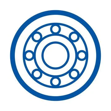 Simple Round Logo with Circular Design and Dot Elements in Blue Color イラスト素材