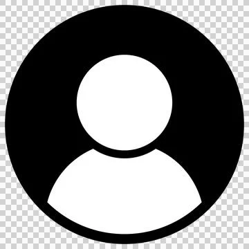 Simple round monochrome user icon Stock Illustration