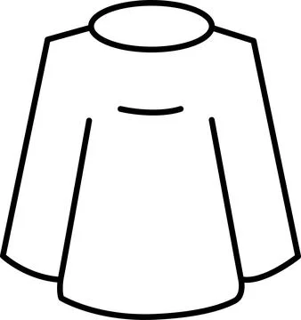 Simple round neck sweater Vector Stock Illustration