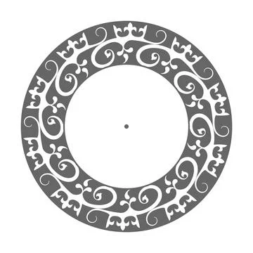Simple round openwork ornament. Decorative round frame. Elegant design, simpl Stock-Illustration