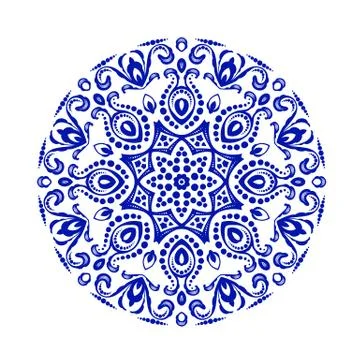 Simple round ornament Stock Illustration