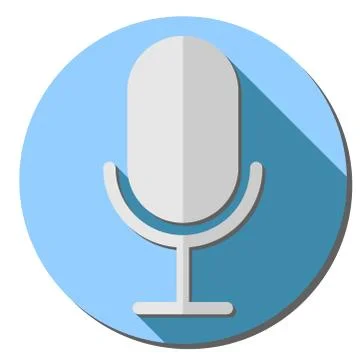 Simple round recording microphone icon or symbol イラスト素材