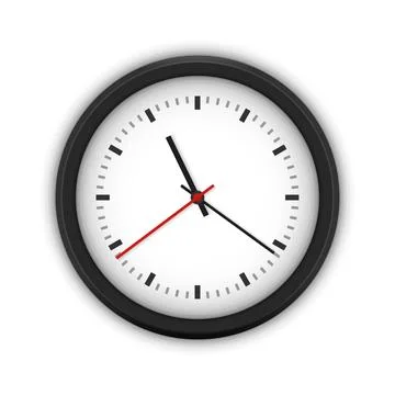 Simple round wall clock Stock Illustration