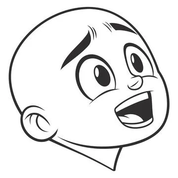 Simple Rounded Abstract Emoji Face Illustration Design Stock Illustration