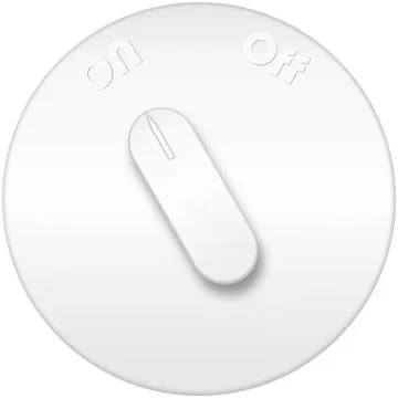 Simple rounded white wall power switch 库存插图