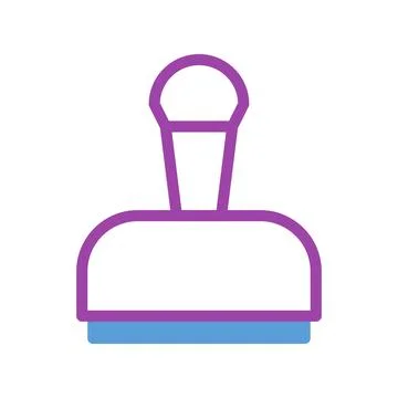 Simple Rubber Stamp Icon for Document Approval Illustrazione stock