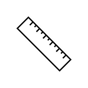 Simple Ruler Icon Vector Template Stock Illustration