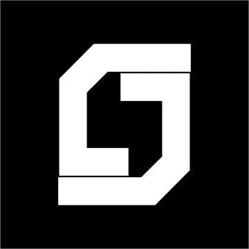 Simple S, CC, CSC JSJ, JJ geometric company logo Stock Illustration