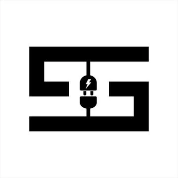 Simple S, CC, GG, CSC initials electrical switch shape company vector logo .. Stock Illustration