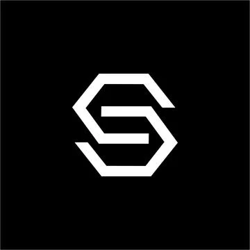 Simple S, CSC, CC initials geometric line art company logo Stock Illustration