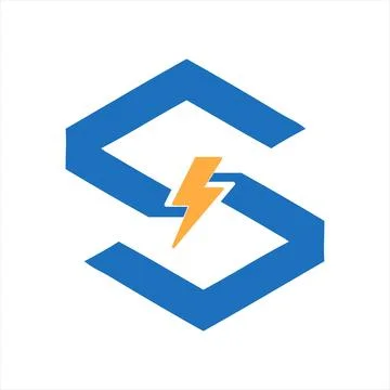 Simple S, CSC initials electrical switch company logo and vector icon Stock Illustration