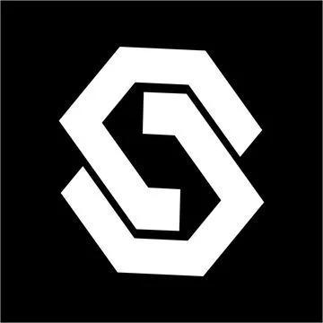 Simple S, CSC. UU, NN, USU, NSN initials geometric company logo Stock Illustration
