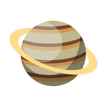 Simple Saturn design vector illustration on white background. Simple Satur... Stock Photos