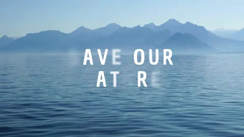 Simple Save Our Nature Ocean and Mountains Video Stock Footage 279566271